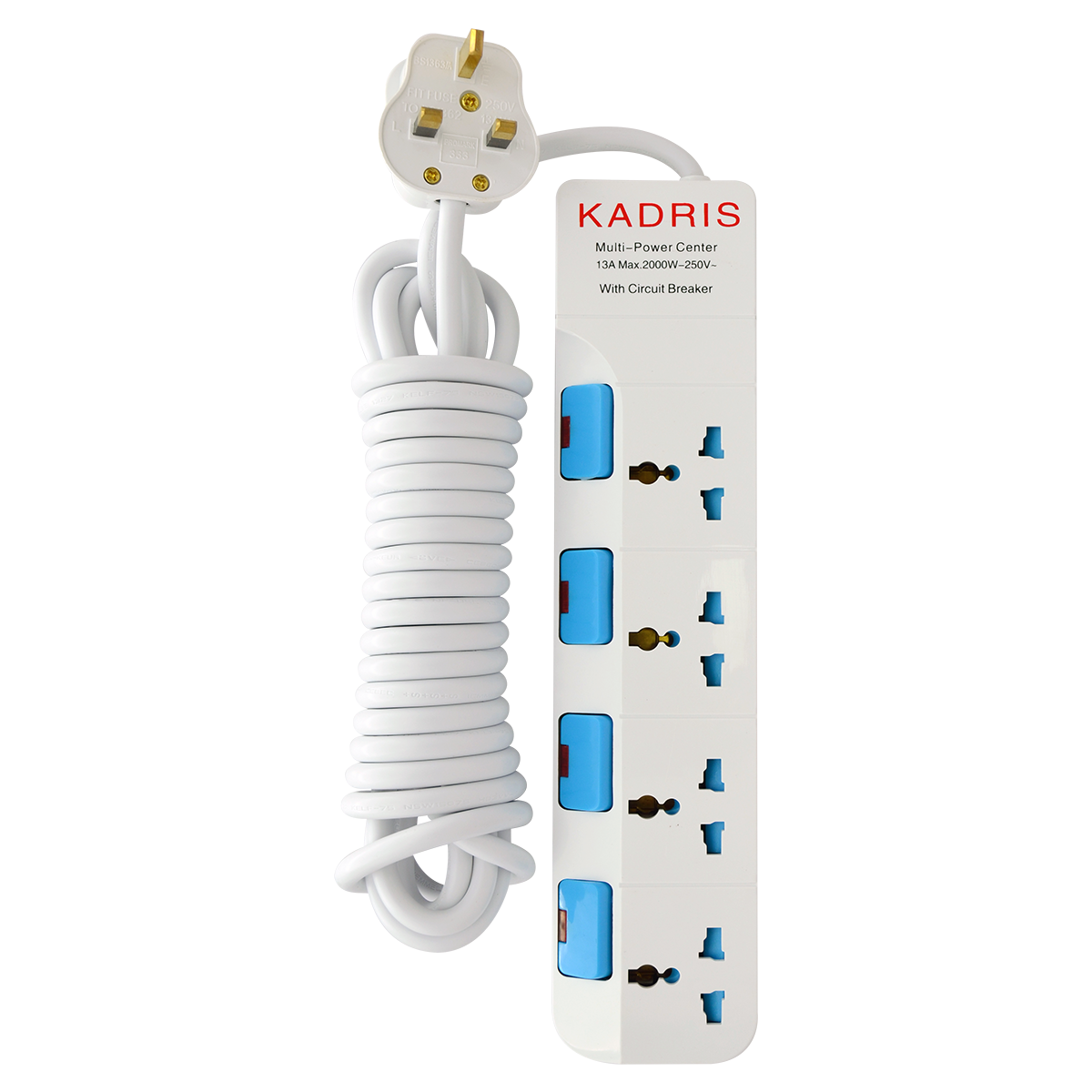 EX-1417 KADRIS 4 WAY EXTENSION SOCKET 814 5 YARDS