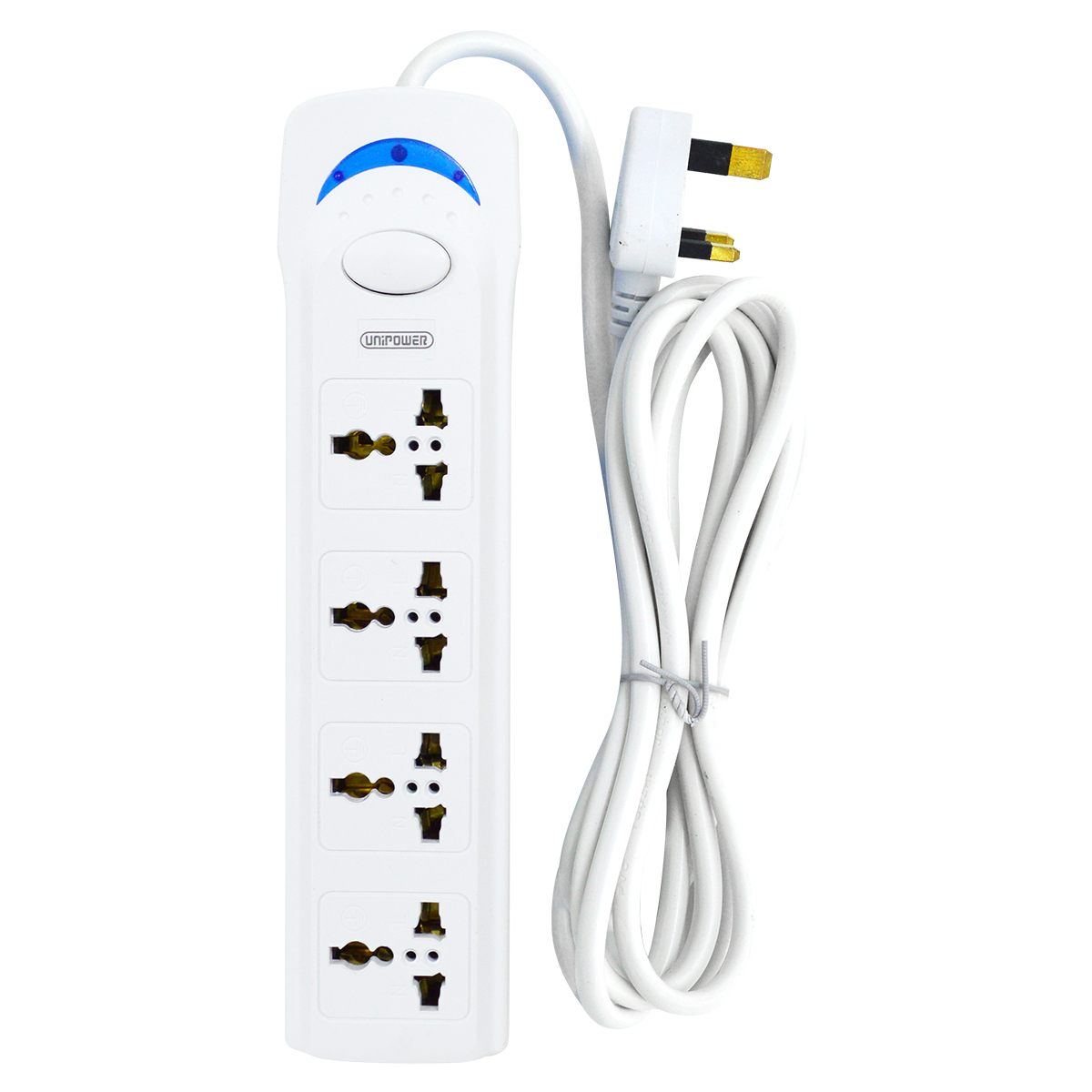EX-1287 UNIPOWER 4 WAY EXTENSION SOCKET 3 METER