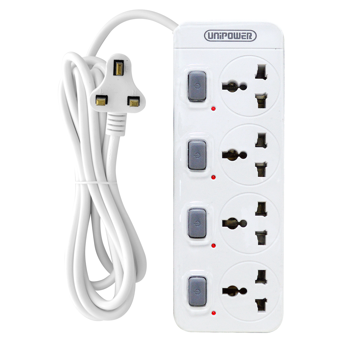 EX-1084 UNIPOWER 4 WAY EXTENSION SOCKET A24 3 METER