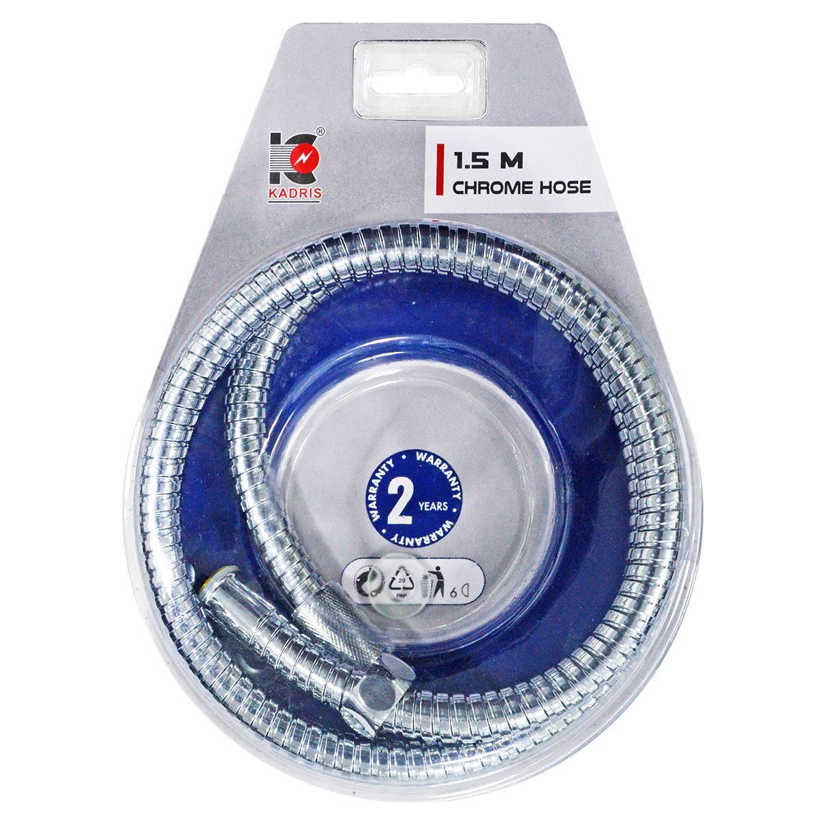 SA-1124 SHOWER CHROME HOSE (1.5 M)