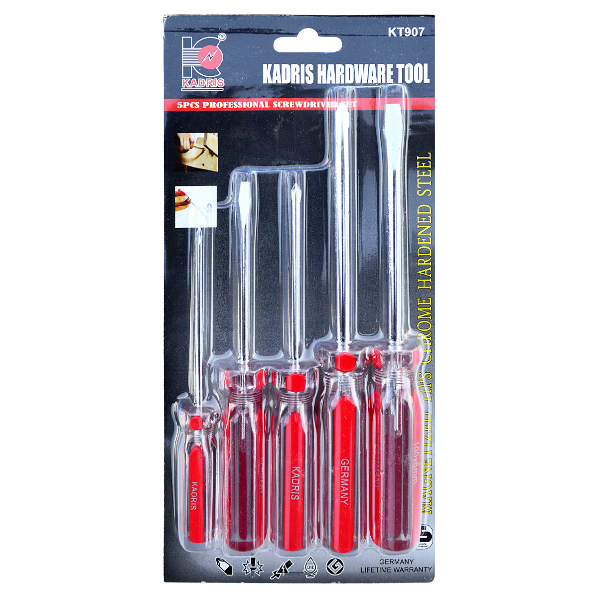 ET-1093 KADRIS 5PCS GERMAN SCREW DRIVER SET KT907 R/W