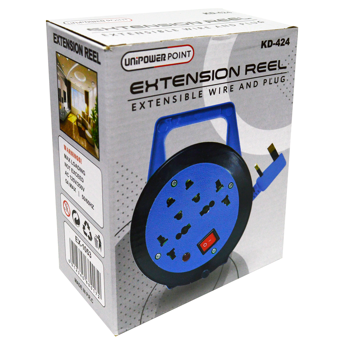 EX-1053 UNIPOWER EXTENSION REEL KD424