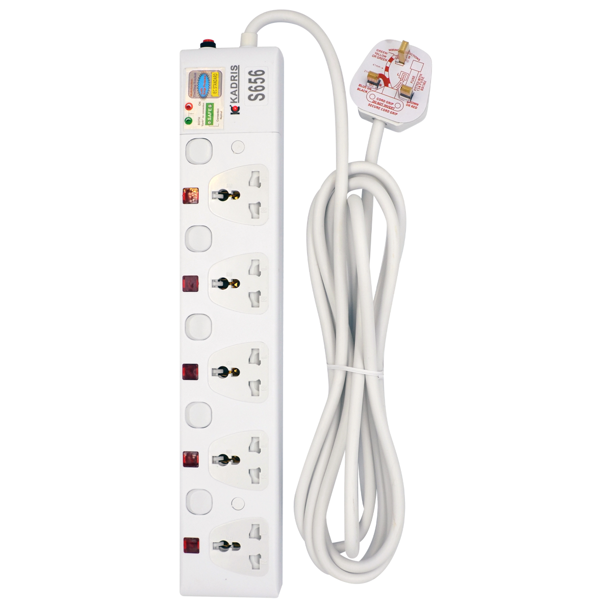 EX-1316 KADRIS 5 WAY EXTENSION SOCKET S656- 3 METER