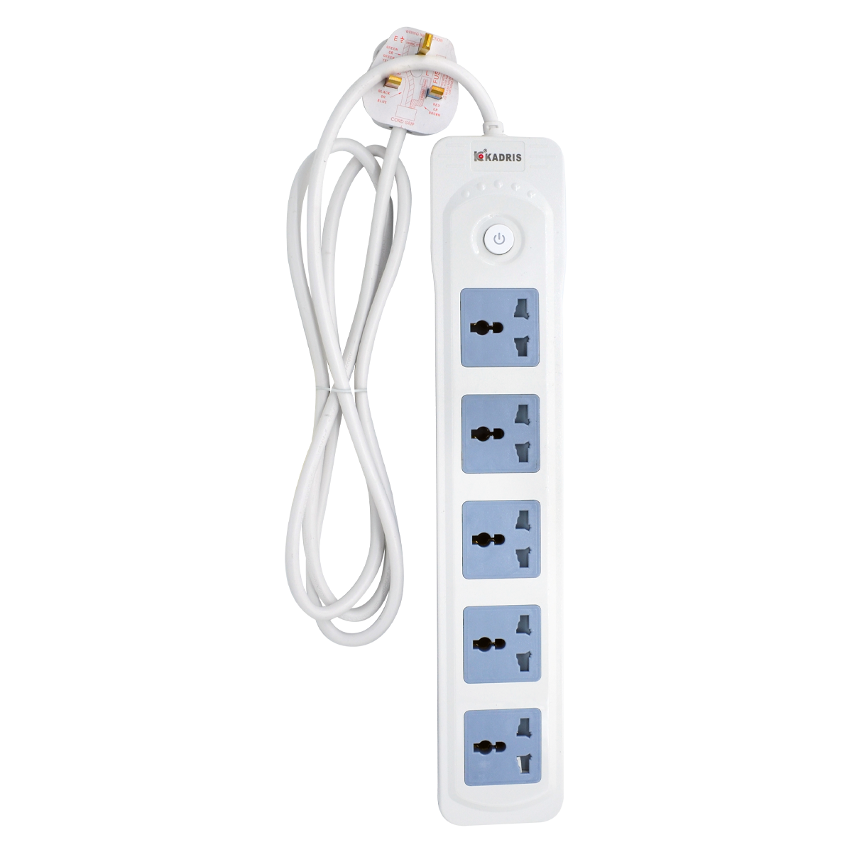 EX-1734 KADRIS 5 WAY EXTENSION SOCKET CG-6001- 2 METER