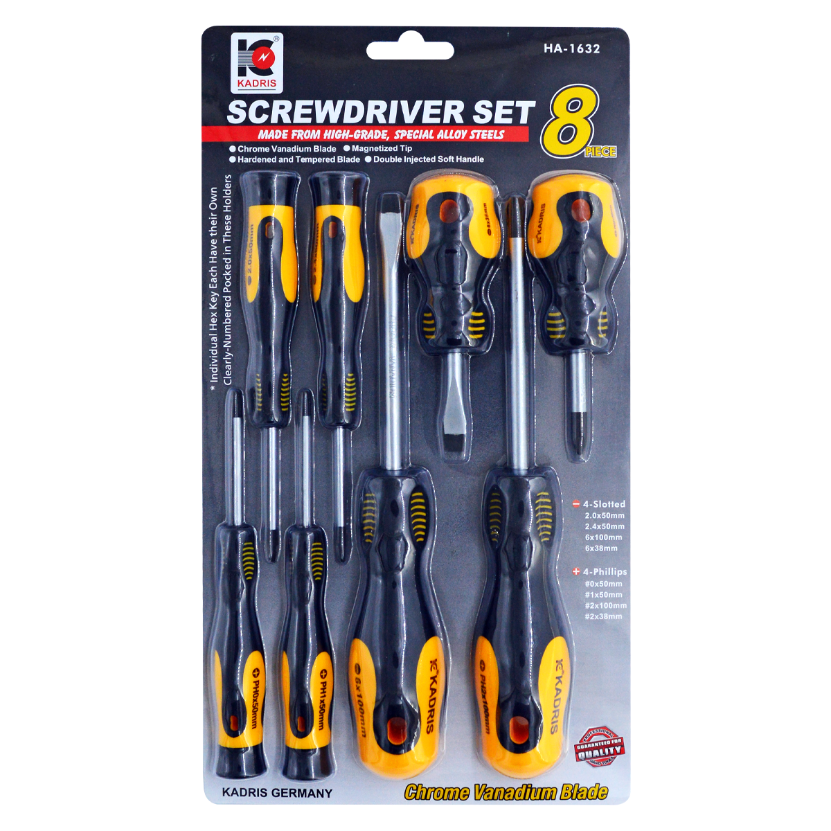 HA-1632 KADRIS 8PCS SCREW DRIVER SET