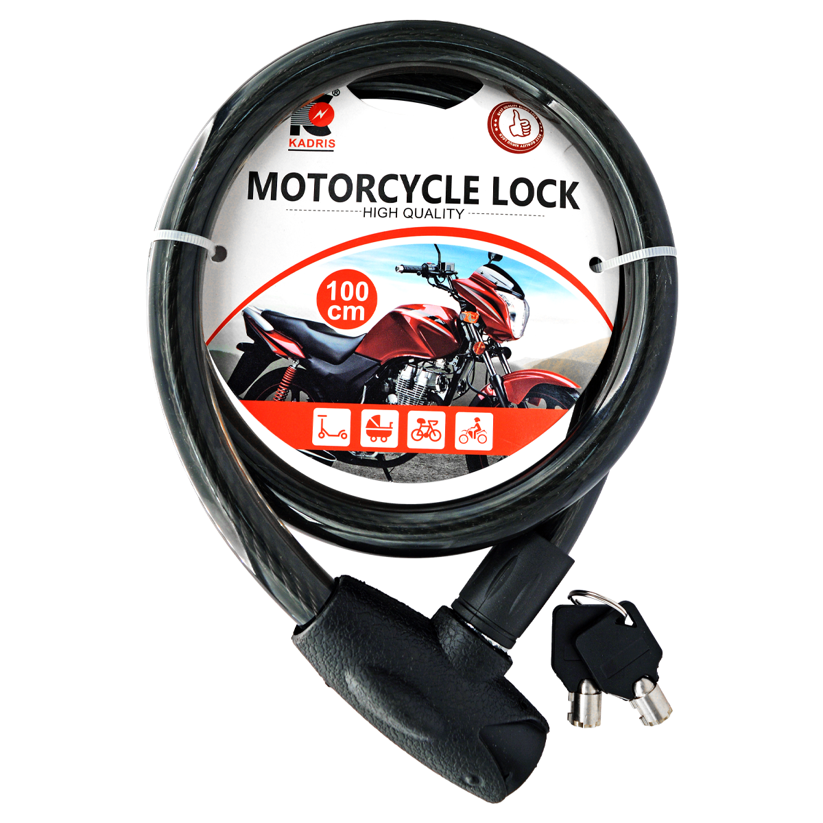 HA-1862 KADRIS MOTORCYCLE LOCK 18MMX1000MM
