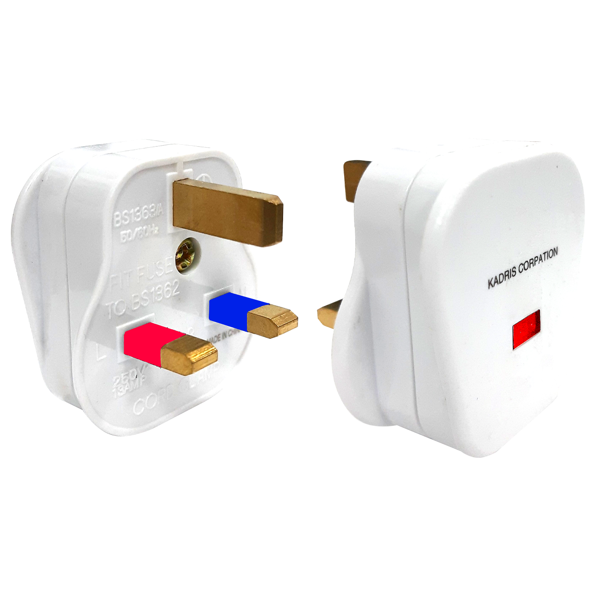 MU-1122 KADRIS 13AMP TOP PLUG WITH LIGHT 688 -333WL