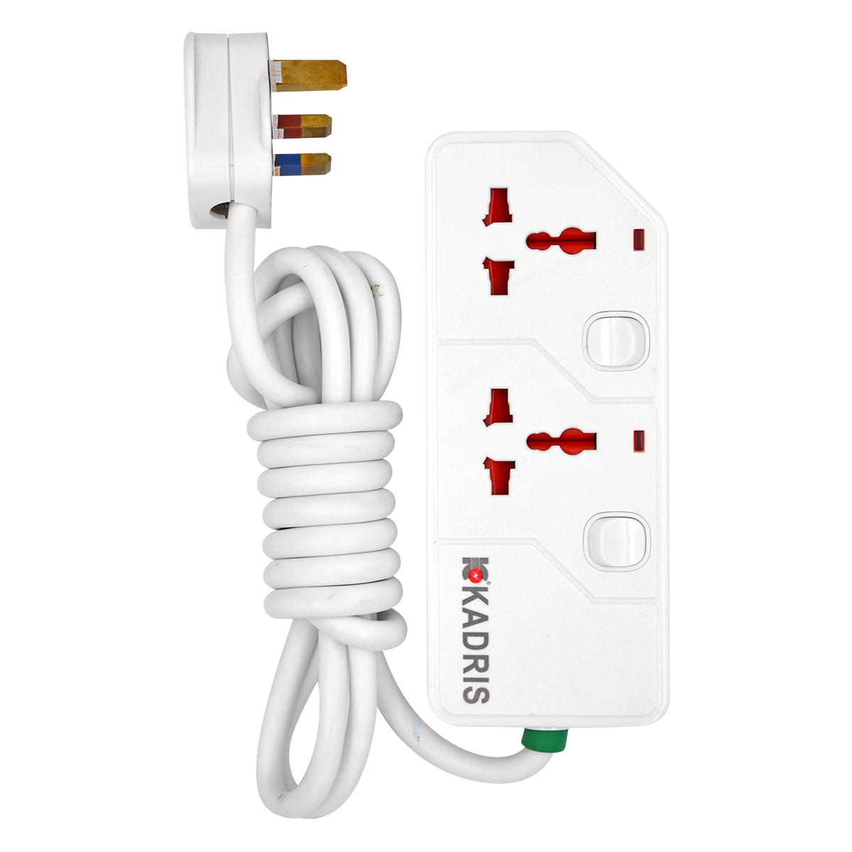 EX-1631 KADRIS 2 WAY EXTENSION SOCKET KD1602S- 2 METER