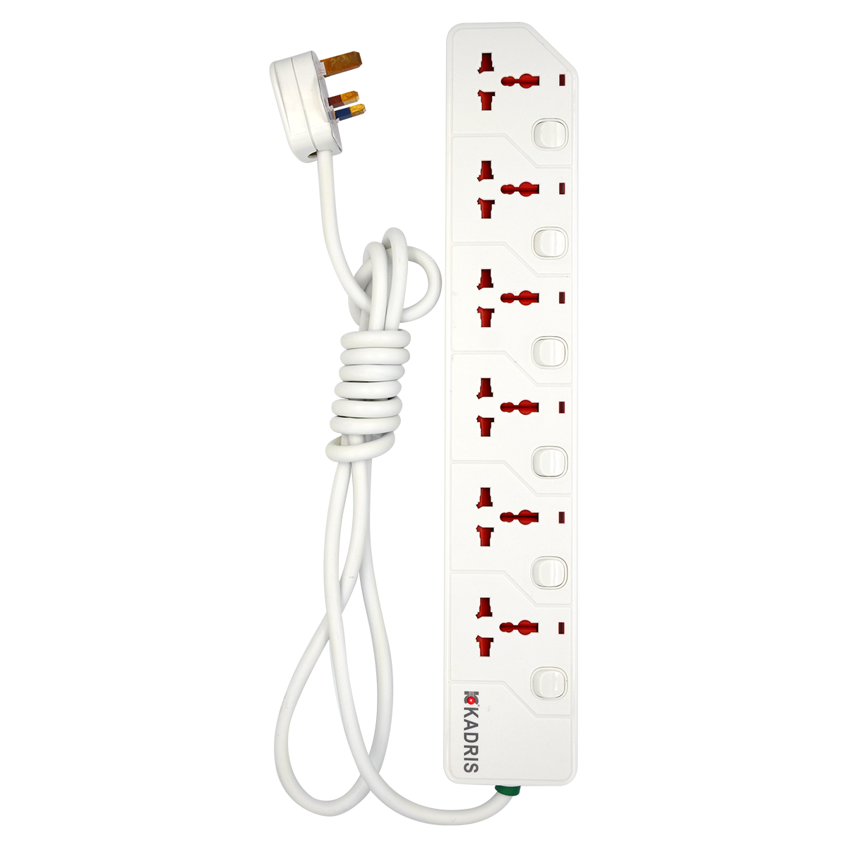 EX-1635 KADRIS 6 WAY EXTENSION SOCKET KD1606S- 2 METER